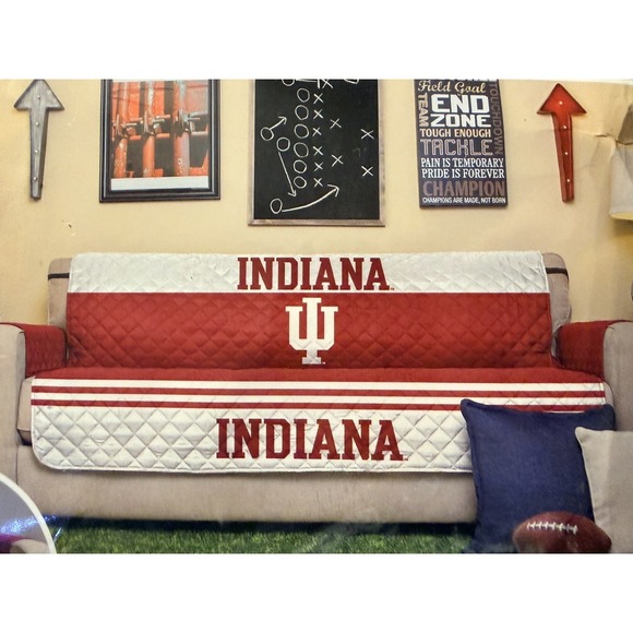 Pegasus Other - Indiana Hoosiers Sofa Protector and Pillows Pegasus 75x110 Reversible Red White